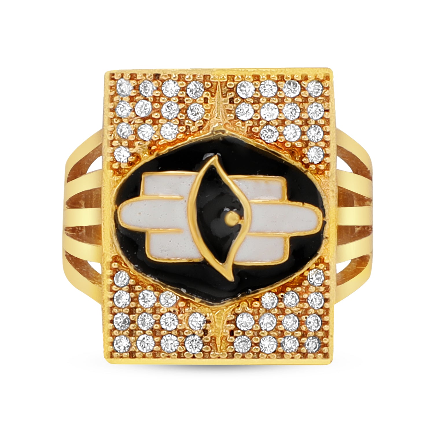 1 Gram Gold Forming Streamlined Shiva Design Superior Quality Ring