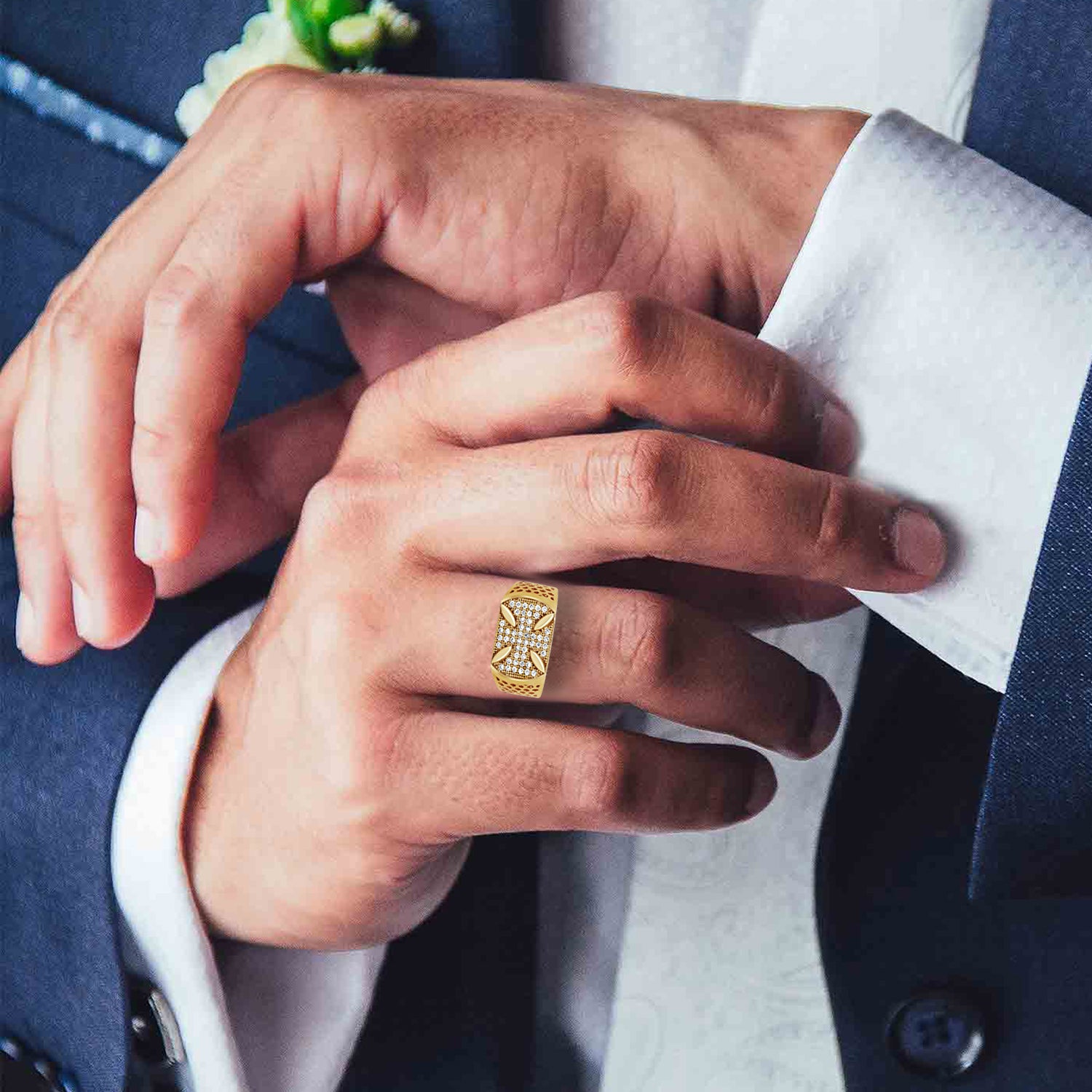 1 Gram Gold Forming Streamlined Design Superior Quality Ring-17