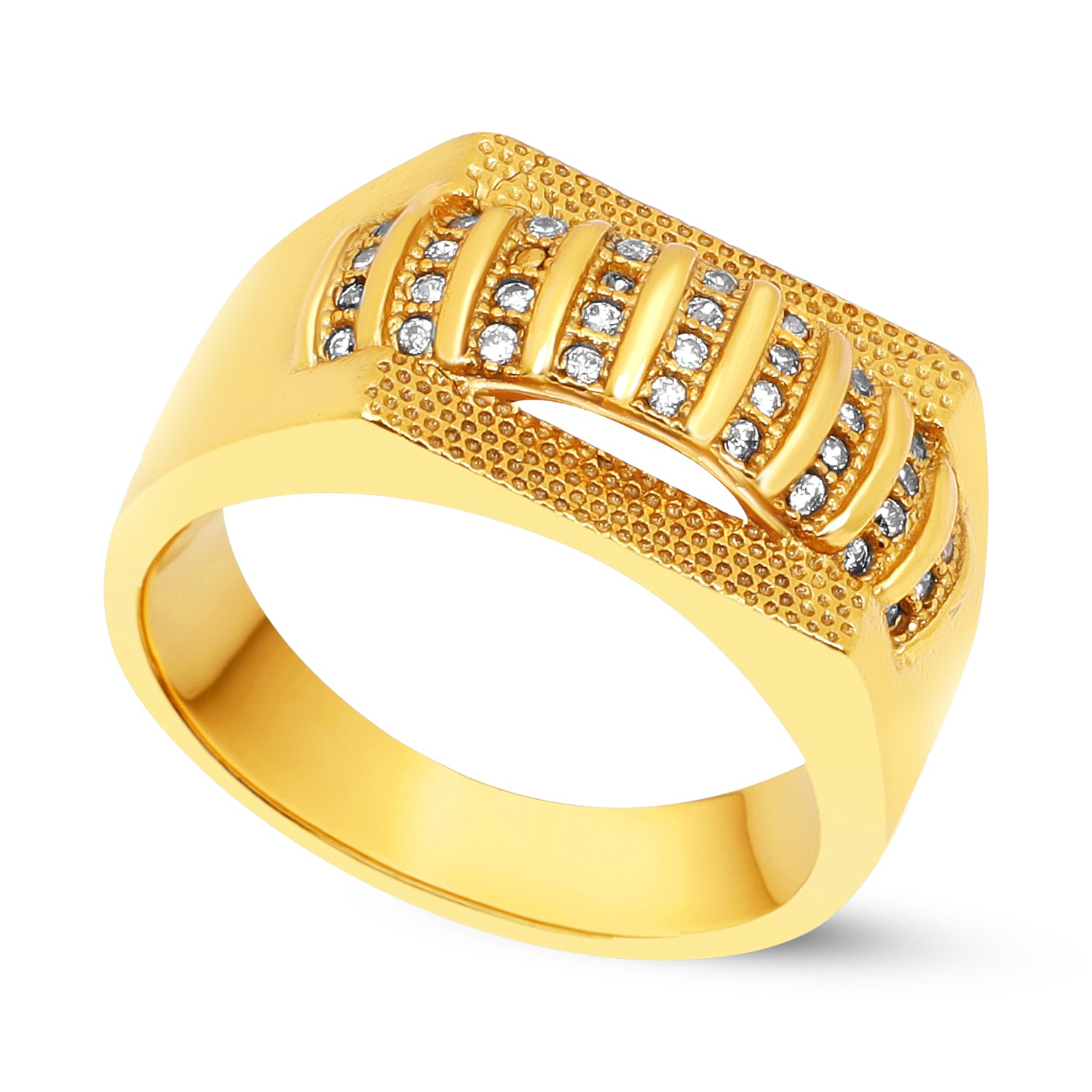 1 Gram Gold Forming Streamlined Design Superior Quality Ring-52