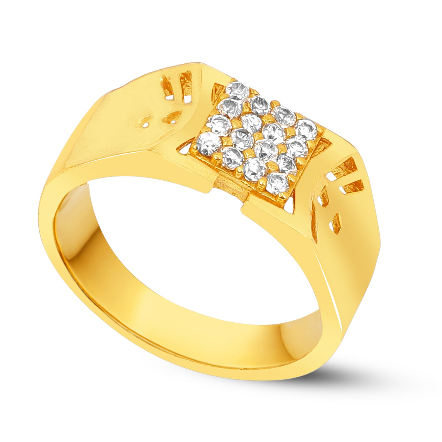 1 Gram Gold Forming Streamlined Design Superior Quality Ring-55