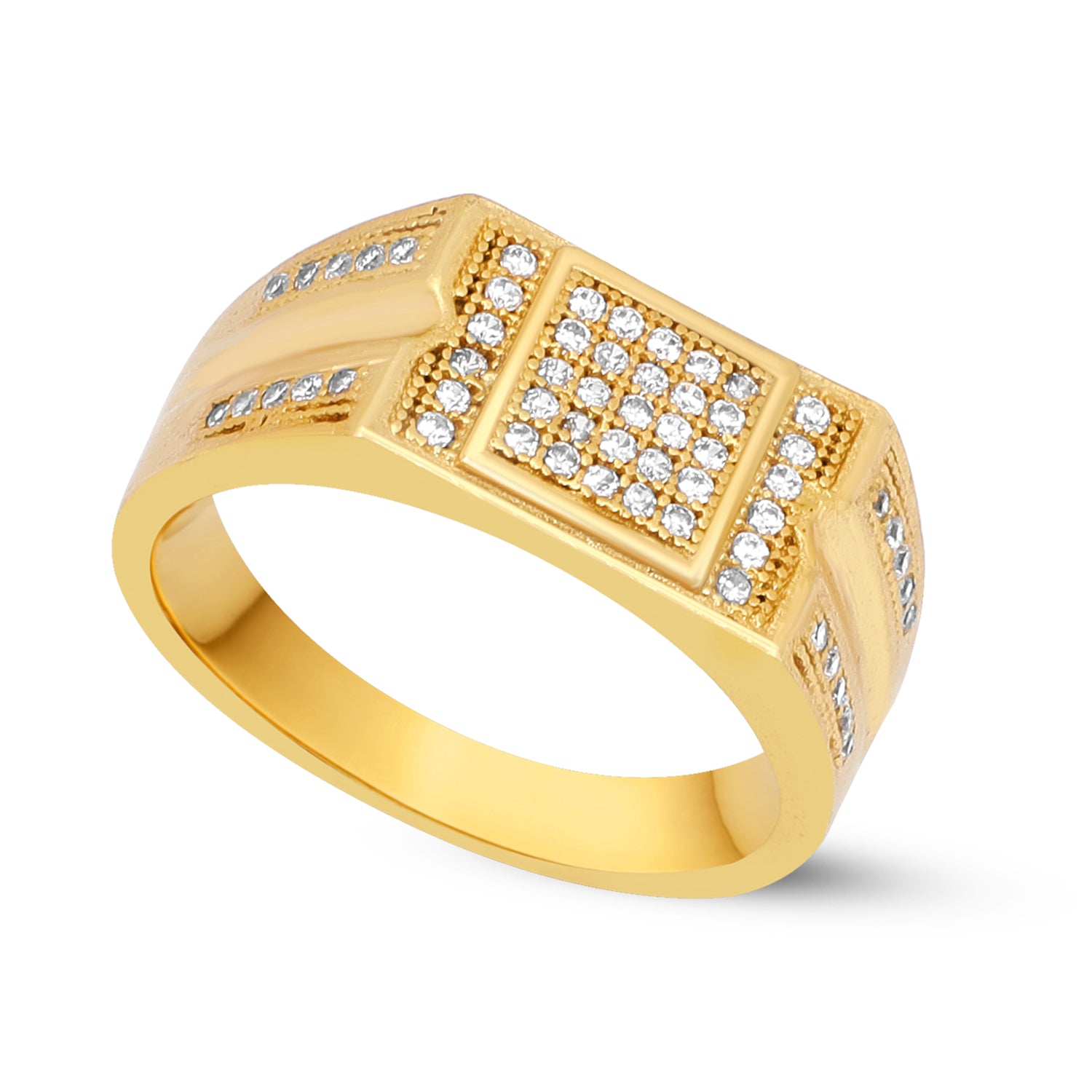 1 Gram Gold Forming Streamlined Design Superior Quality Ring-56