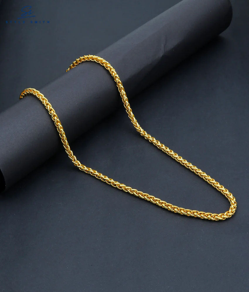 1 Gram Gold Plated Expensive-Looking Design High-Quality Chain For Men