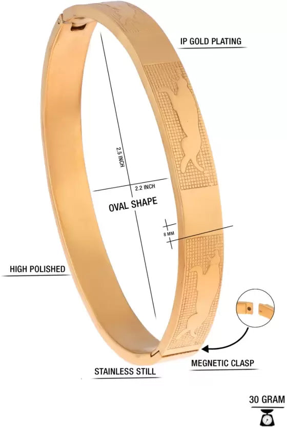 Gold Plated Jaguar Kada Bracelet