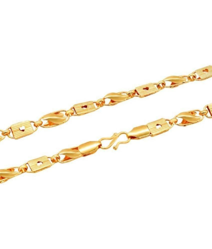 Kohli Etched Design High-Quality Gold Plated Chain For Men