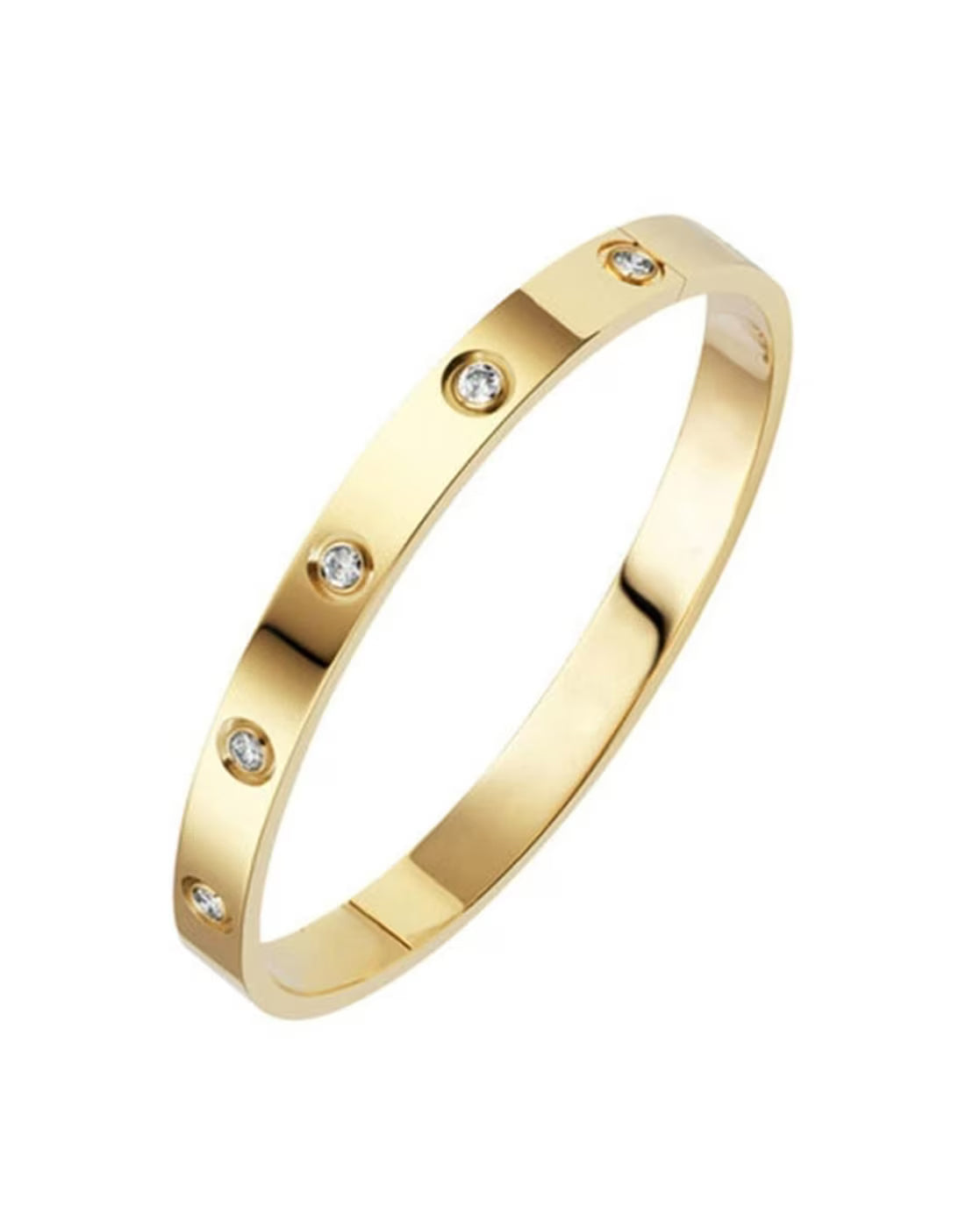 Elegant Diamond-Studded Titanium Steel Bracelet