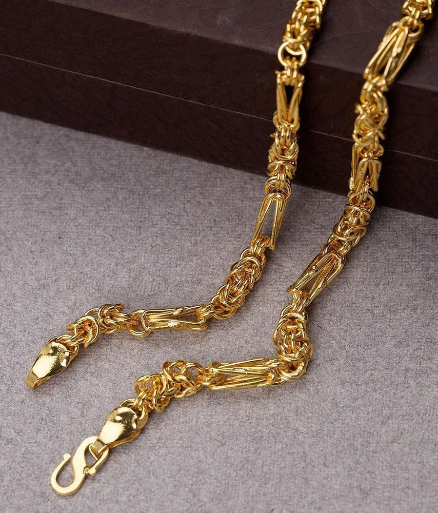 1 Gram Gold Plated Amazing Design Rajwadi Chain