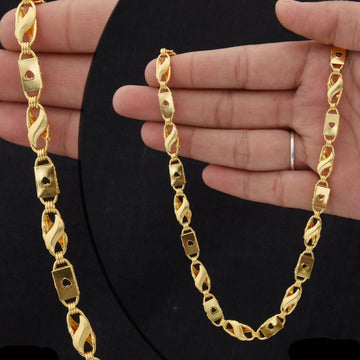 Kohli Etched Design High-Quality Gold Plated Chain For Men