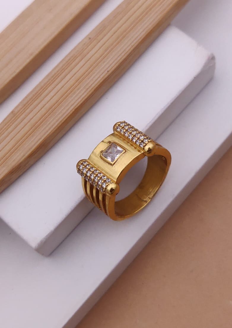 1 Gram Gold Forming Streamlined Design Superior Quality Ring-57