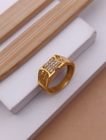 1 Gram Gold Forming Streamlined Design Superior Quality Ring-55