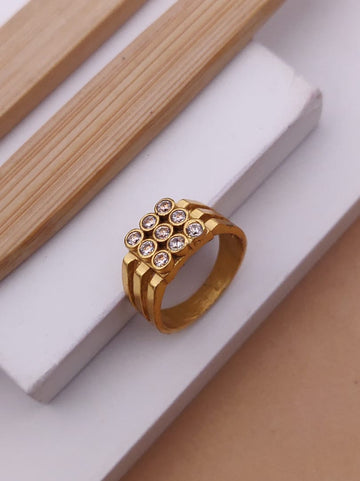 1 Gram Gold Forming Streamlined Design Superior Quality Ring-65
