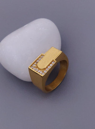 1 Gram Gold Forming Streamlined Design Superior Quality Ring-64