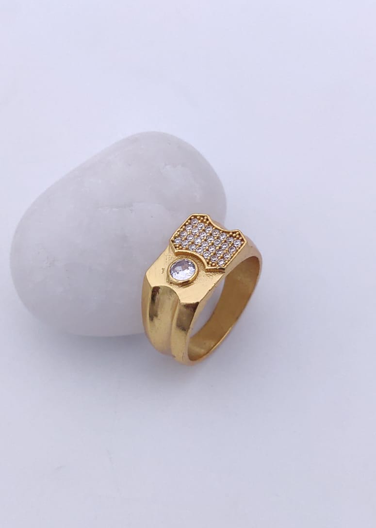 1 Gram Gold Forming Streamlined Design Superior Quality Ring-59
