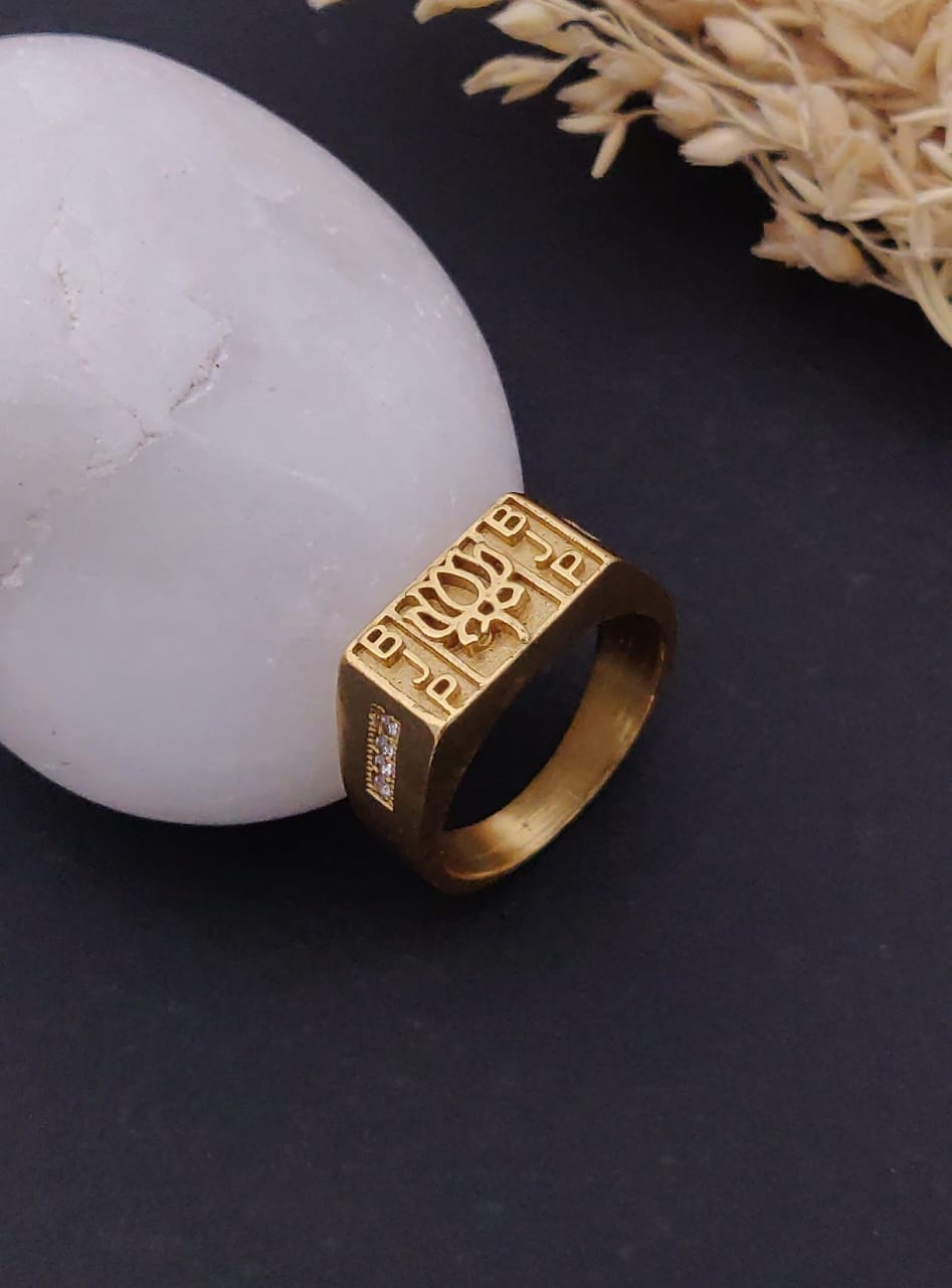 1 Gram Gold Forming Streamlined Design Superior Quality Ring-70