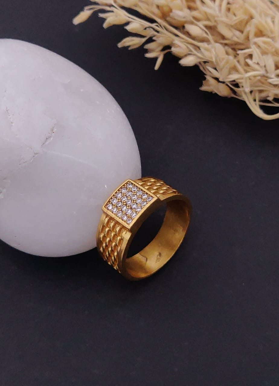 1 Gram Gold Forming Streamlined Design Superior Quality Ring-49