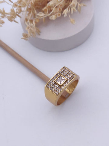 1 Gram Gold Forming Streamlined Design Superior Quality Ring-61