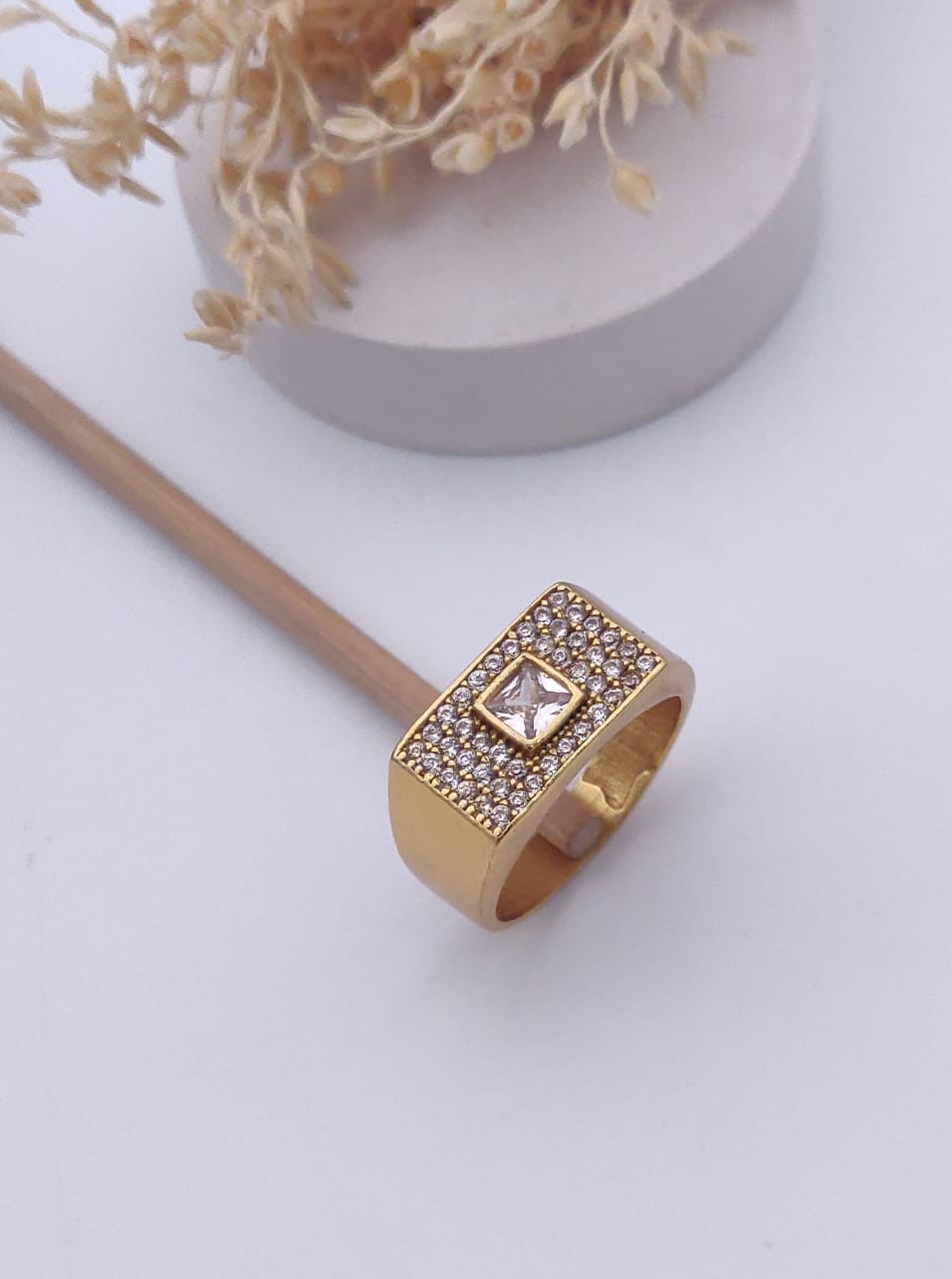 1 Gram Gold Forming Streamlined Design Superior Quality Ring-61