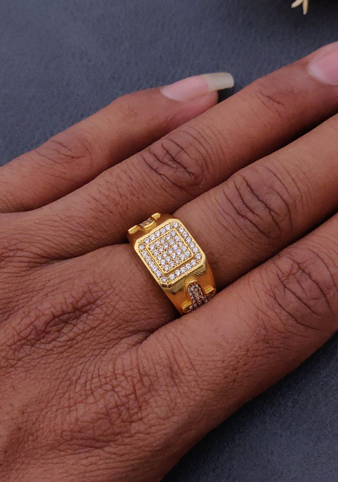 1 Gram Gold Forming Streamlined Design Superior Quality Ring-53