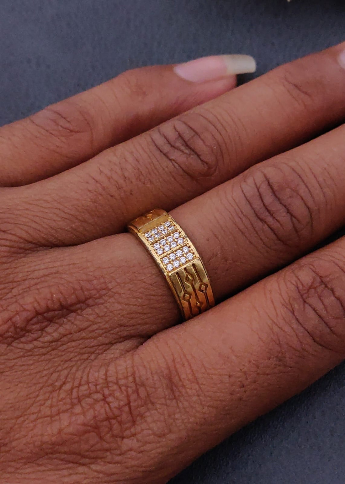 1 Gram Gold Forming Streamlined Design Superior Quality Ring-68