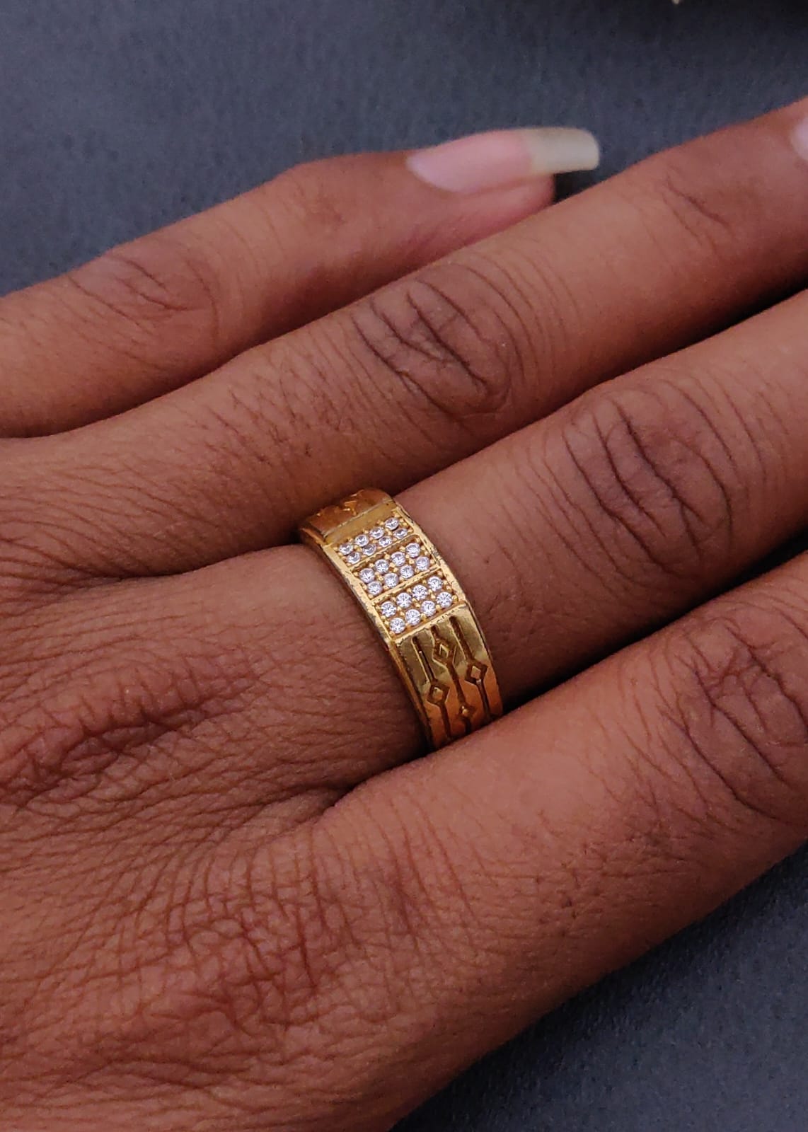 1 Gram Gold Forming Streamlined Design Superior Quality Ring-68