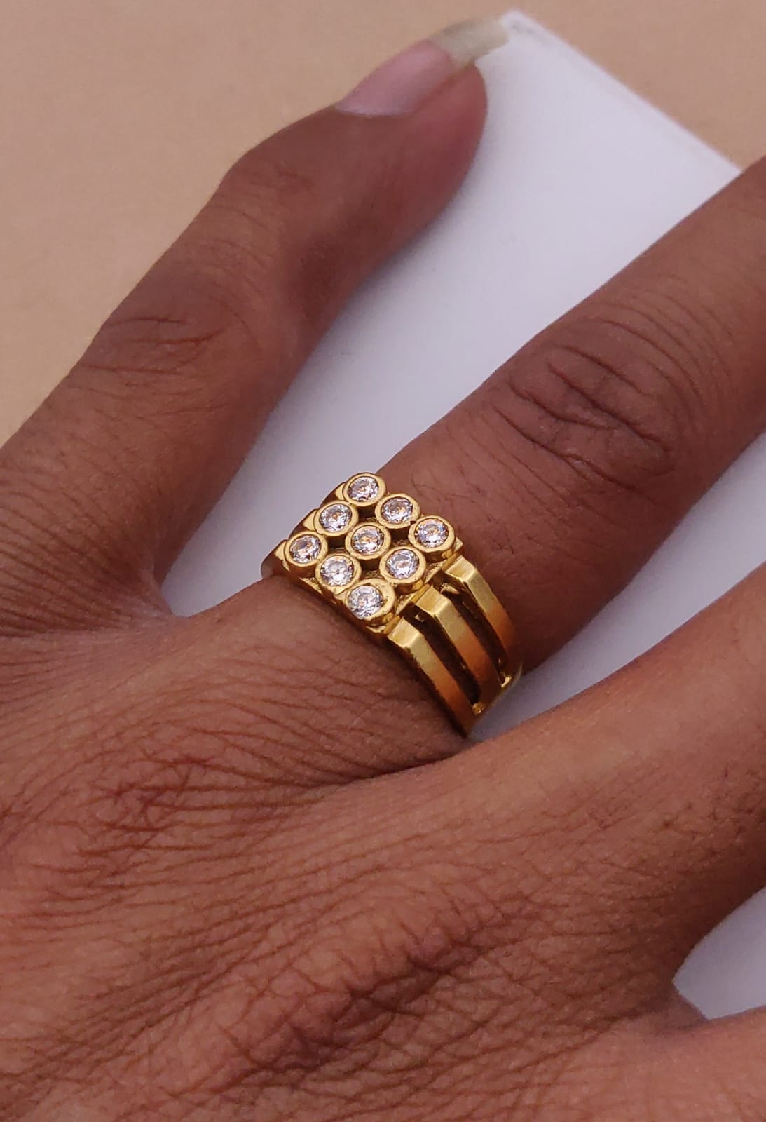 1 Gram Gold Forming Streamlined Design Superior Quality Ring-65