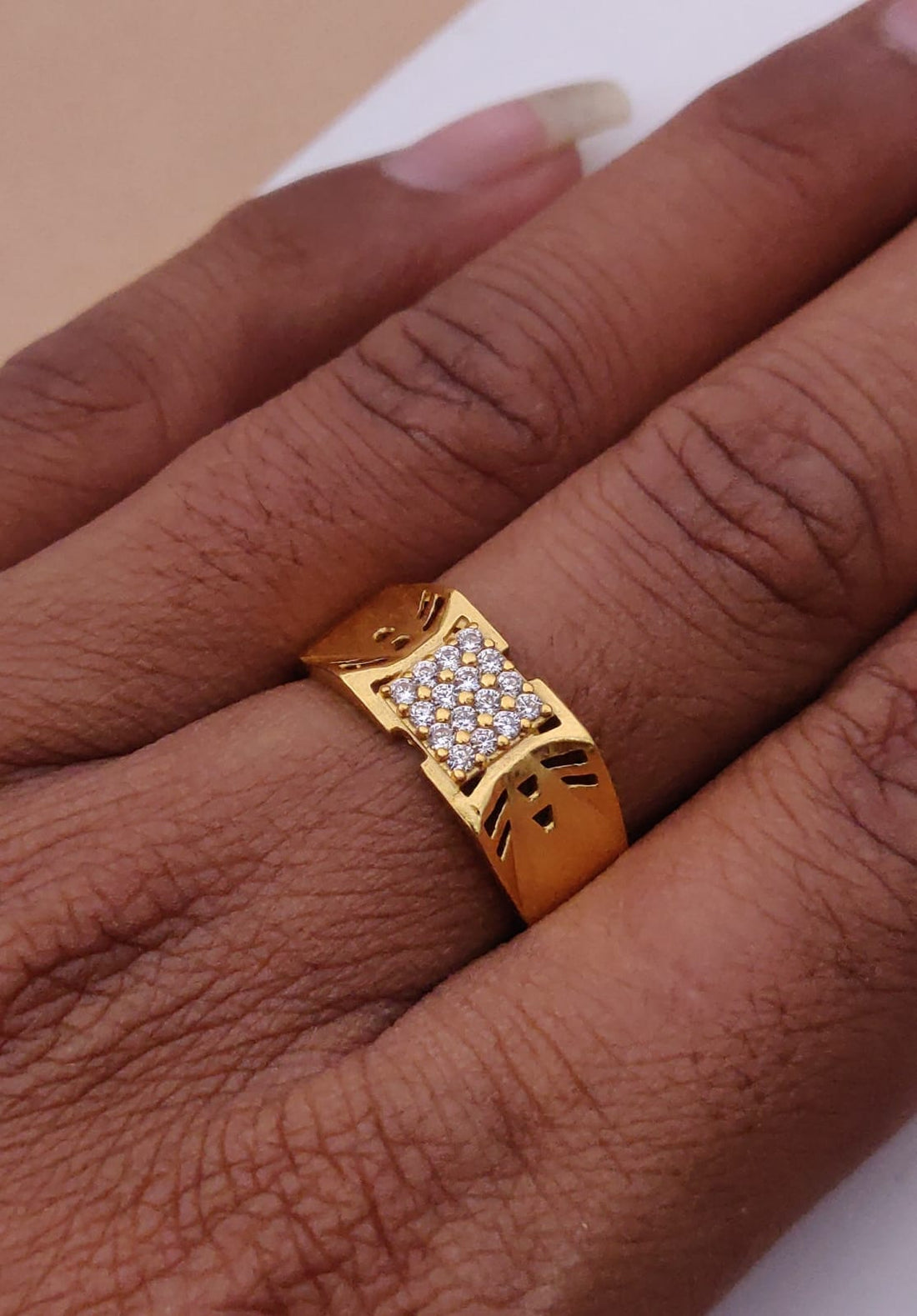 1 Gram Gold Forming Streamlined Design Superior Quality Ring-55