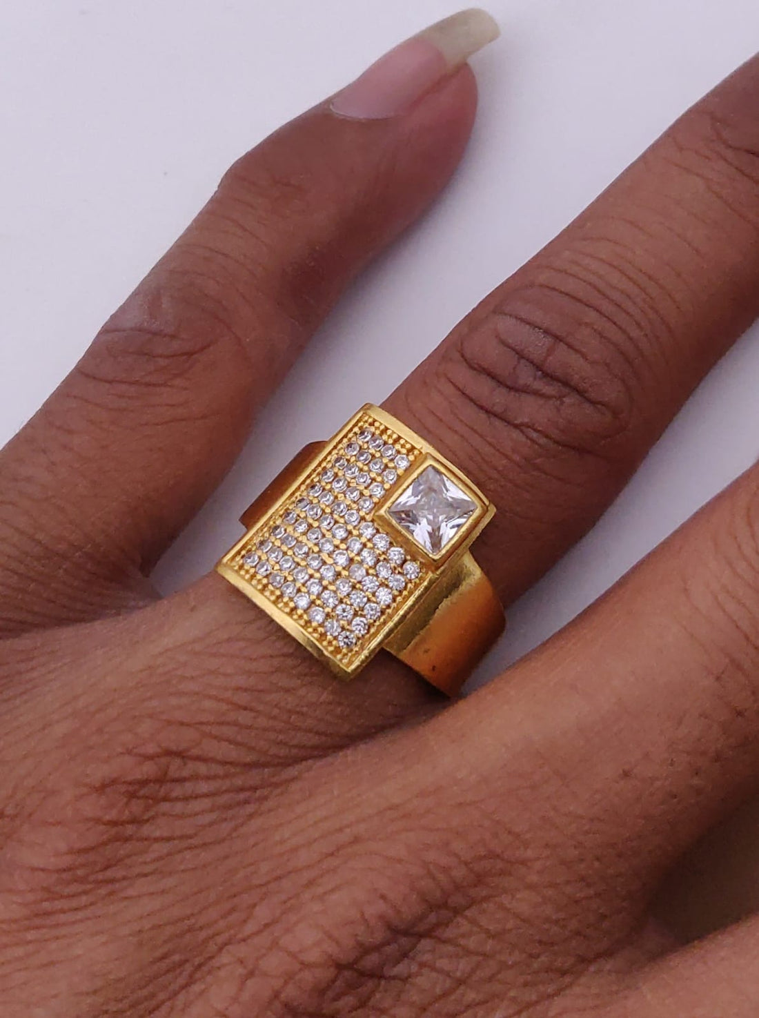 1 Gram Gold Forming Streamlined Design Superior Quality Ring-108