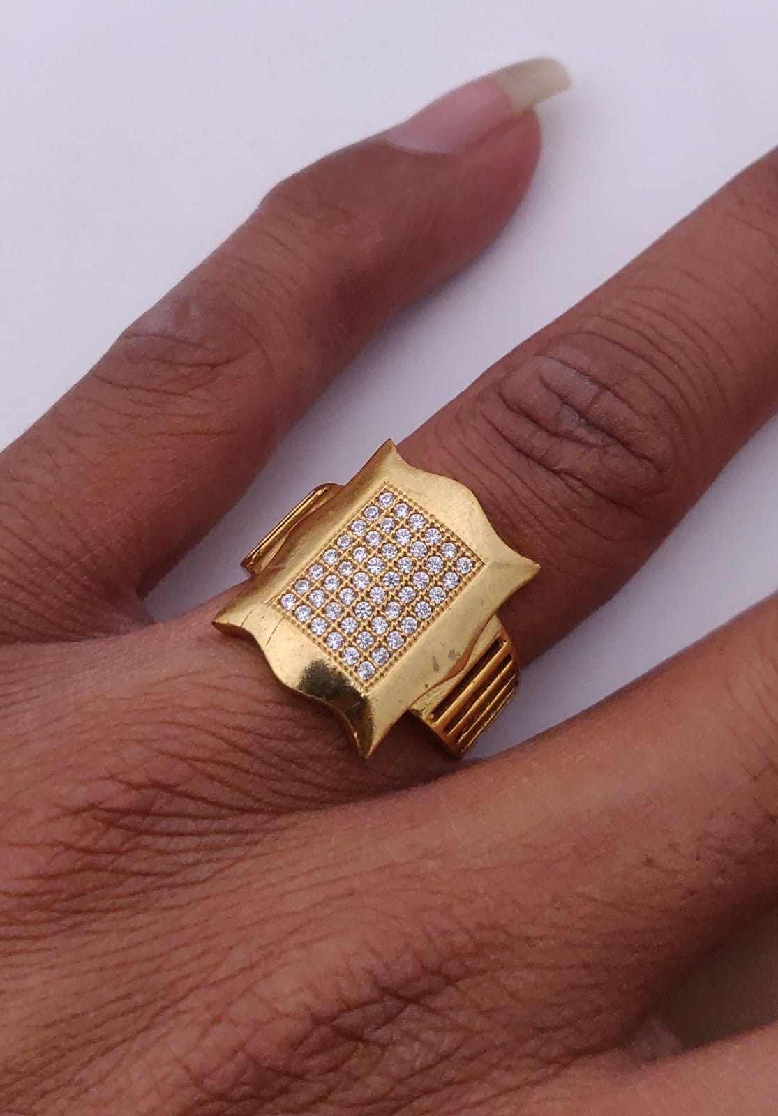 1 Gram Gold Forming Streamlined Design Superior Quality Ring-111