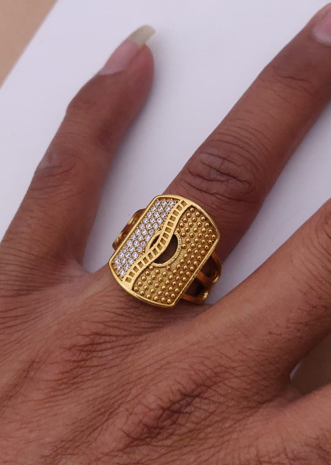 1 Gram Gold Forming Streamlined Design Superior Quality Ring-113