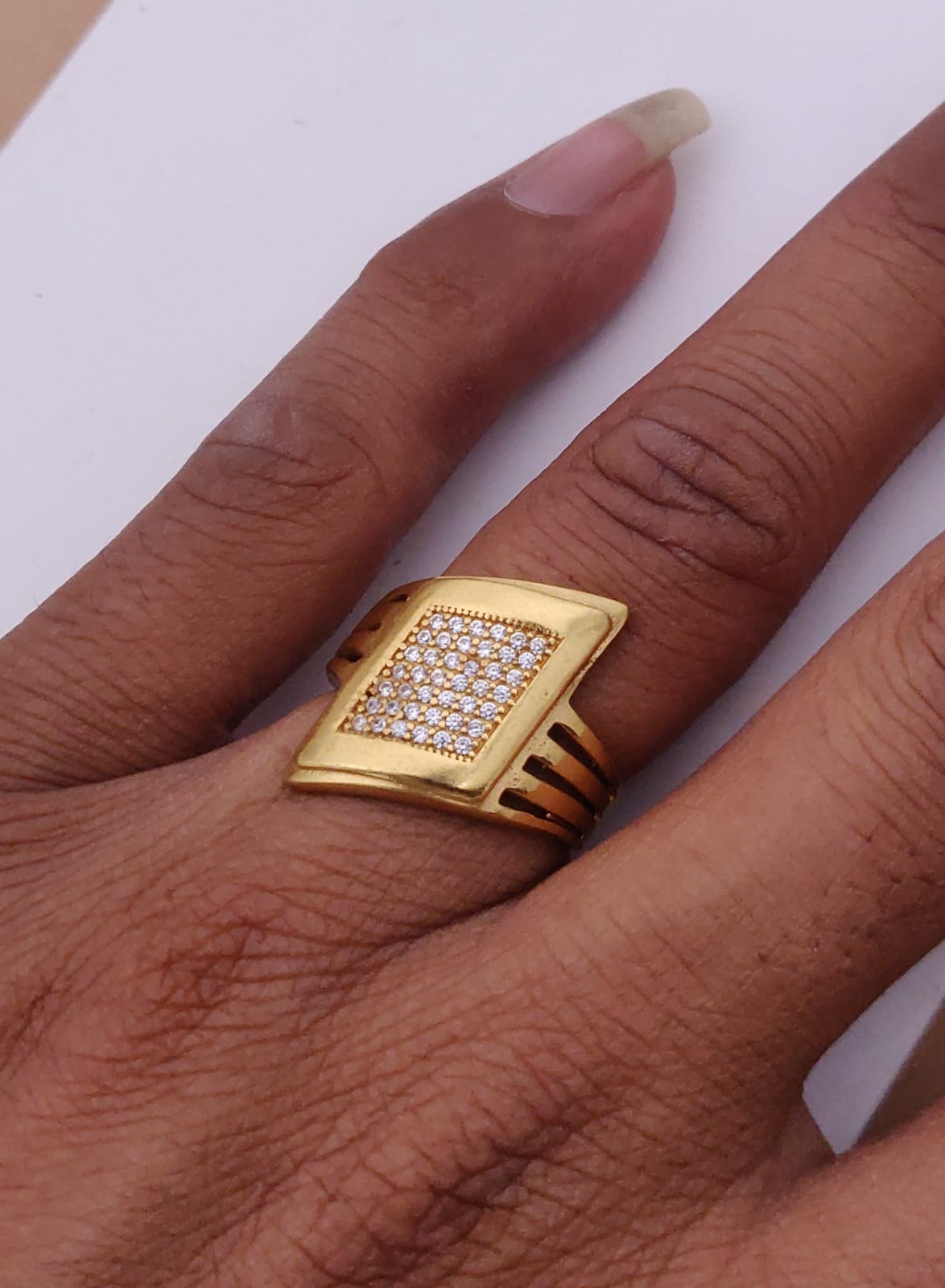 1 Gram Gold Forming Streamlined Design Superior Quality Ring-109