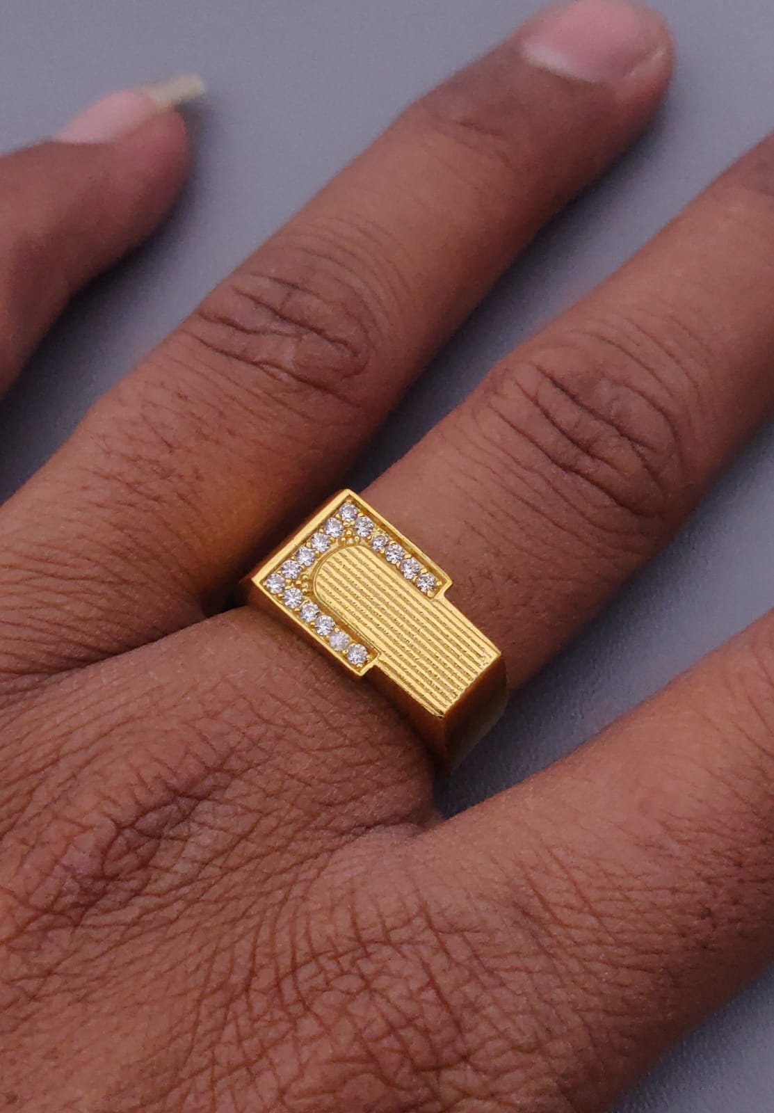 1 Gram Gold Forming Streamlined Design Superior Quality Ring-64