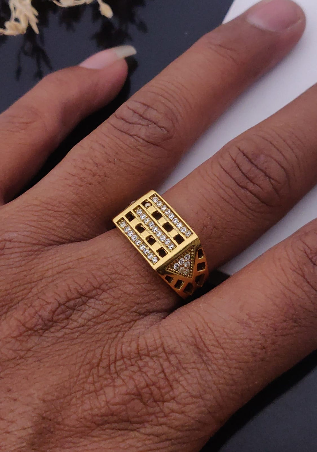 1 Gram Gold Forming Streamlined Design Superior Quality Ring-124