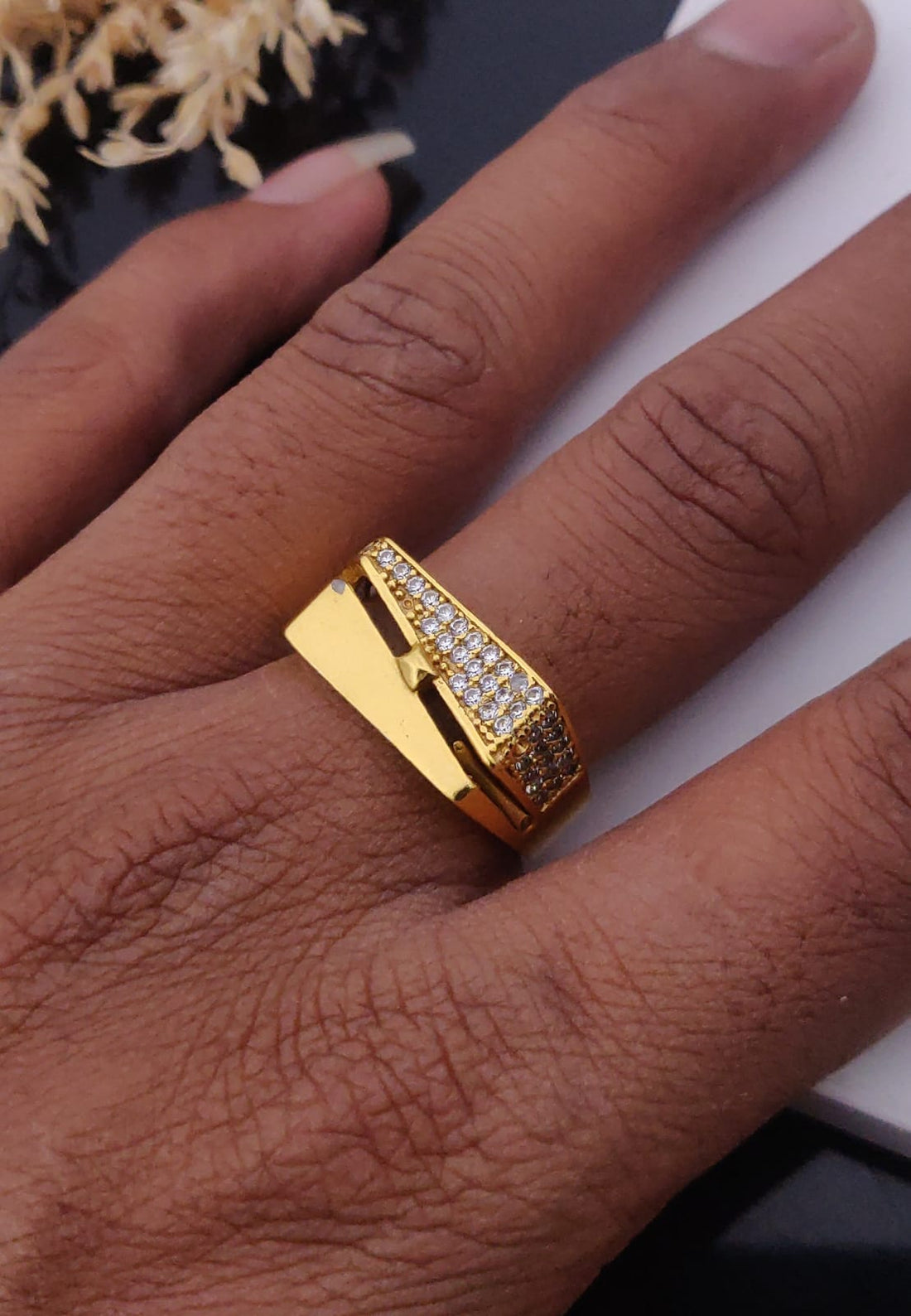 1 Gram Gold Forming Streamlined Design Superior Quality Ring-123