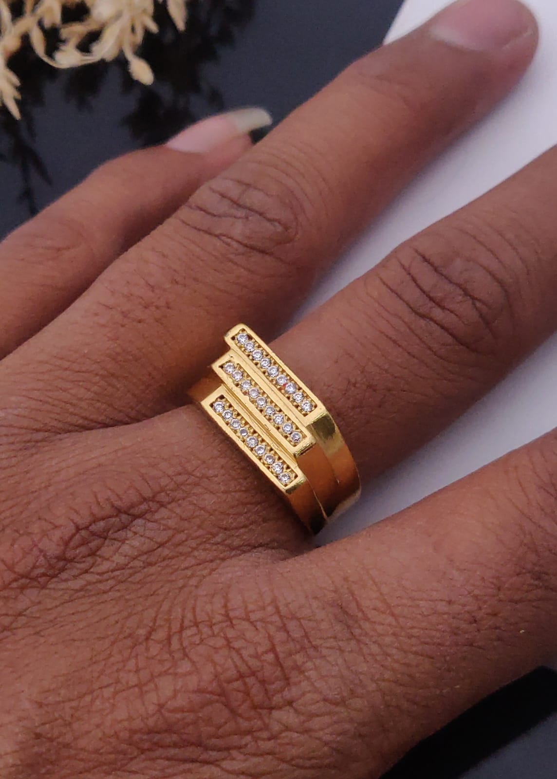 1 Gram Gold Forming Streamlined Design Superior Quality Ring-46