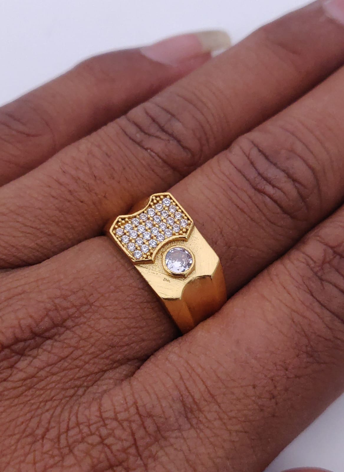 1 Gram Gold Forming Streamlined Design Superior Quality Ring-59