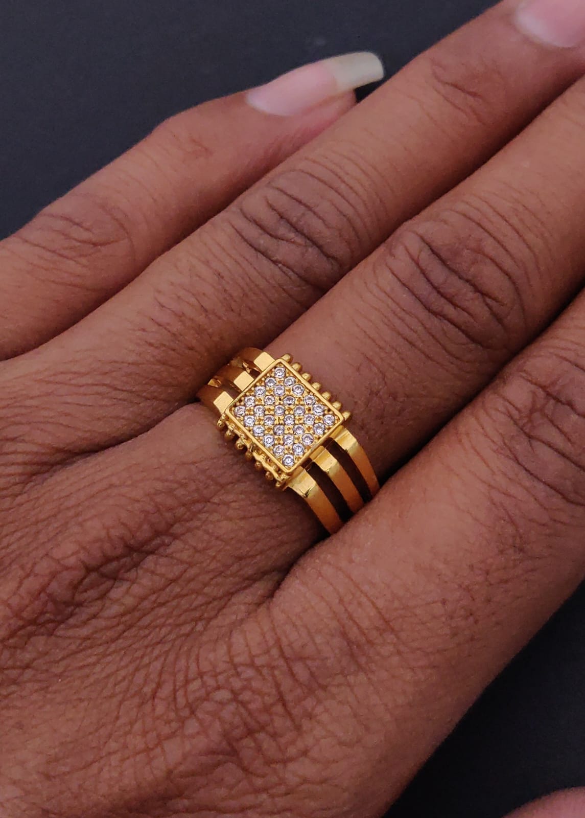 1 Gram Gold Forming Streamlined Design Superior Quality Ring-144