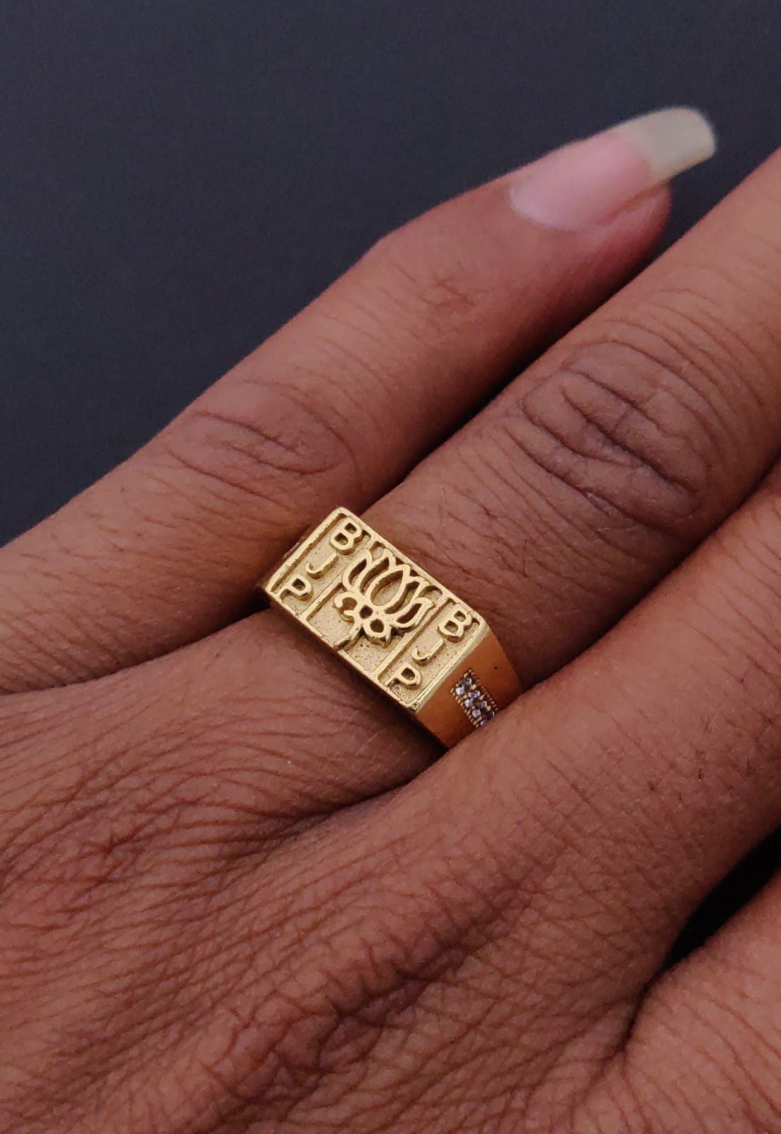 1 Gram Gold Forming Streamlined Design Superior Quality Ring-70