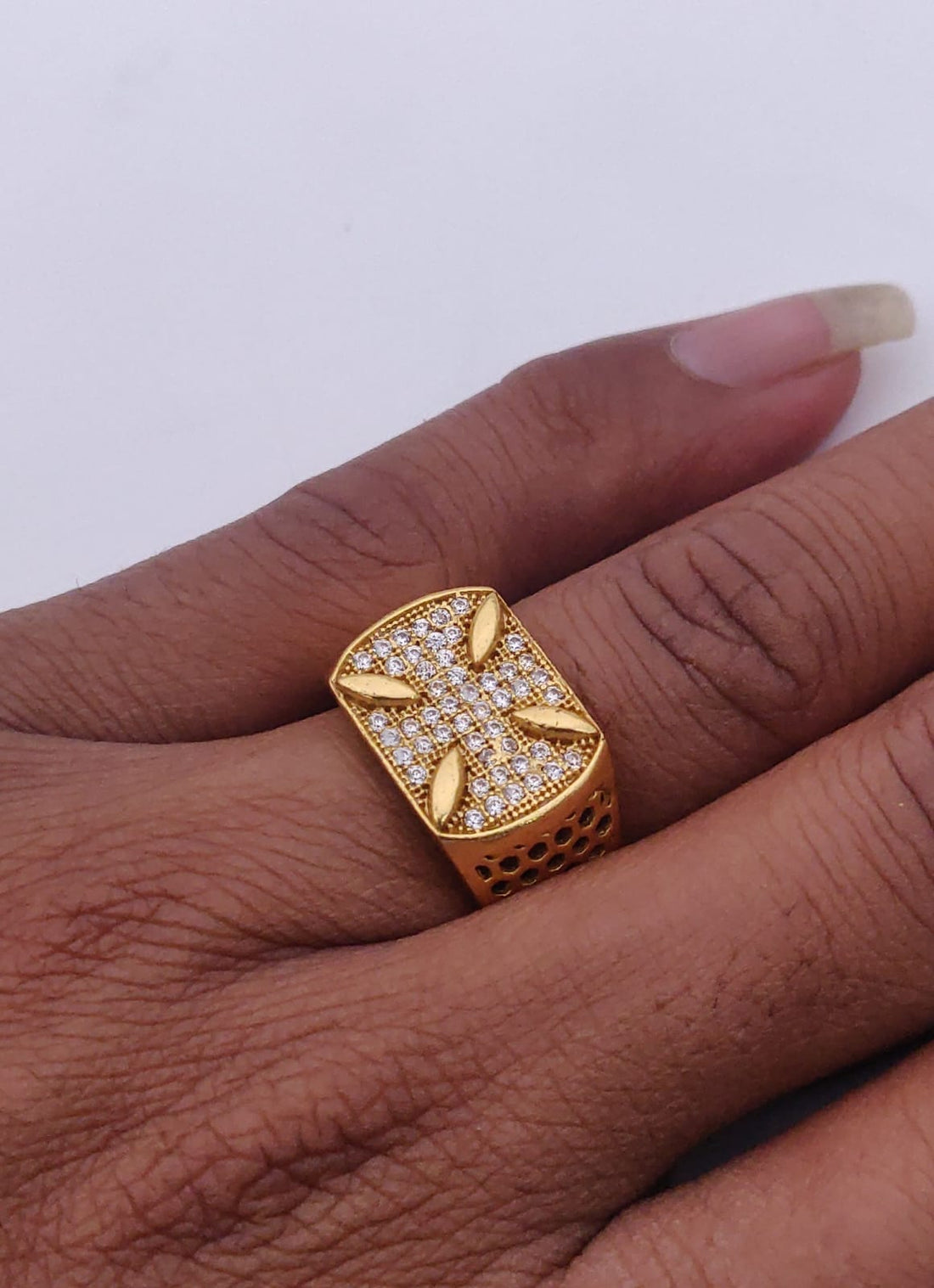 1 Gram Gold Forming Streamlined Design Superior Quality Ring-17