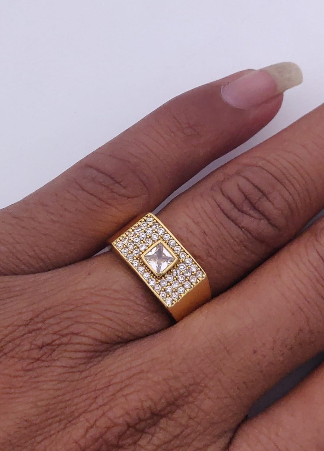 1 Gram Gold Forming Streamlined Design Superior Quality Ring-61