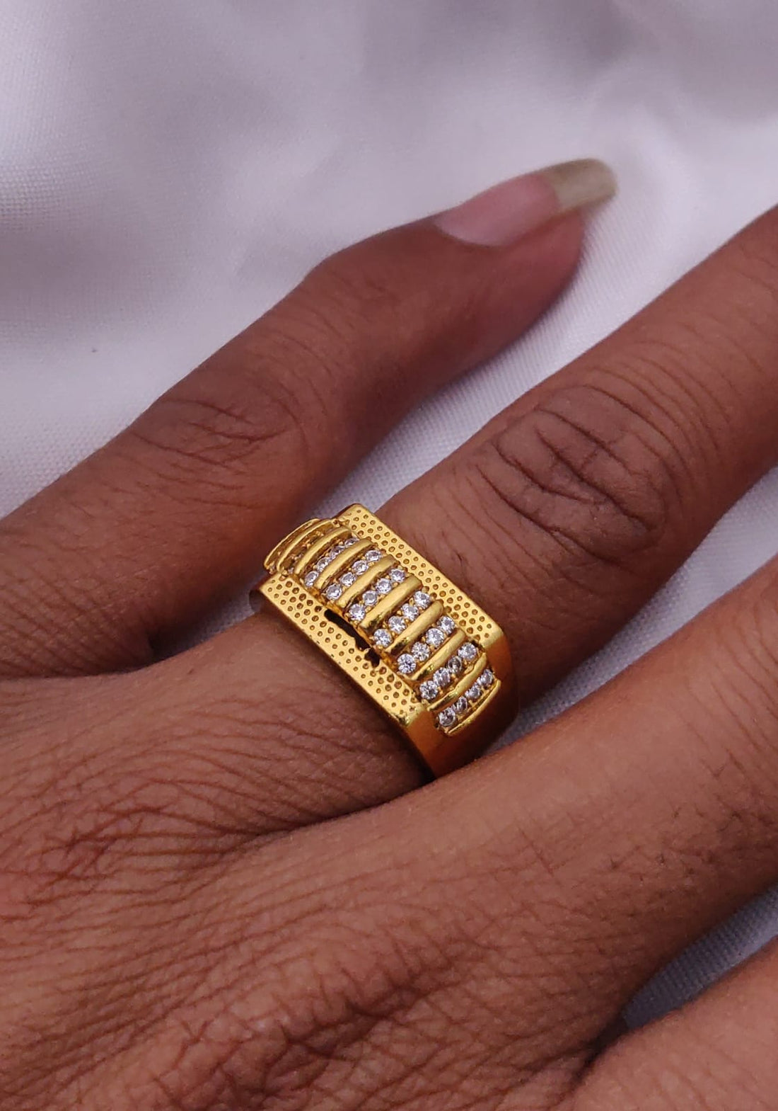 1 Gram Gold Forming Streamlined Design Superior Quality Ring-52