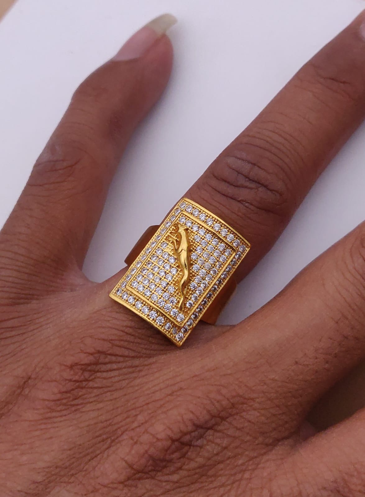 1 Gram Gold Forming Jaguar Design Superior Quality Ring