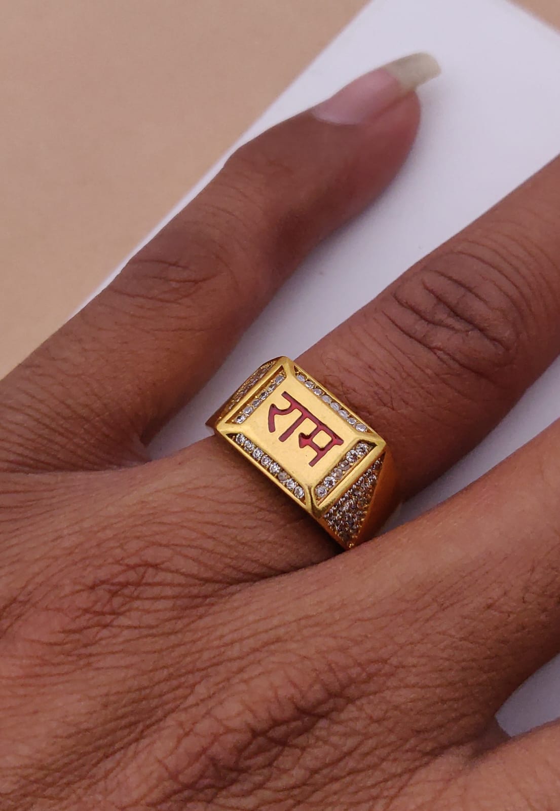 1 Gram Gold Forming RAM Design Superior Quality Ring
