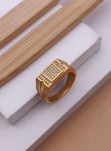 1 Gram Gold Forming Streamlined Design Superior Quality Ring-56