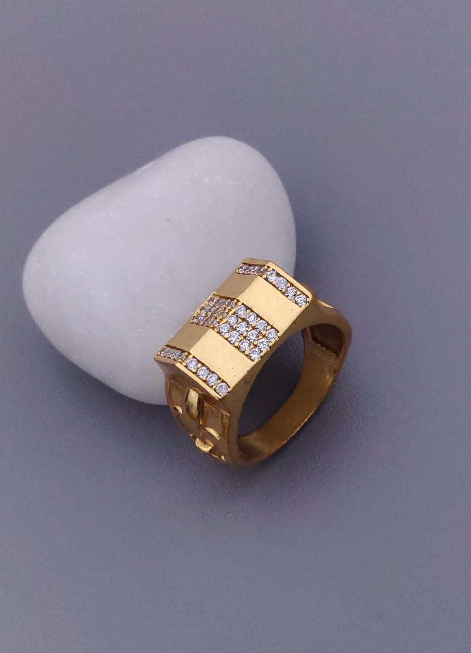1 Gram Gold Forming Streamlined Design Superior Quality Ring-62