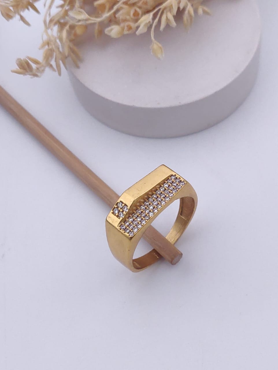 1 Gram Gold Forming Streamlined Design Superior Quality Ring-63