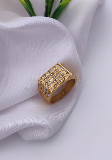 1 Gram Gold Forming Streamlined Design Superior Quality Ring-60