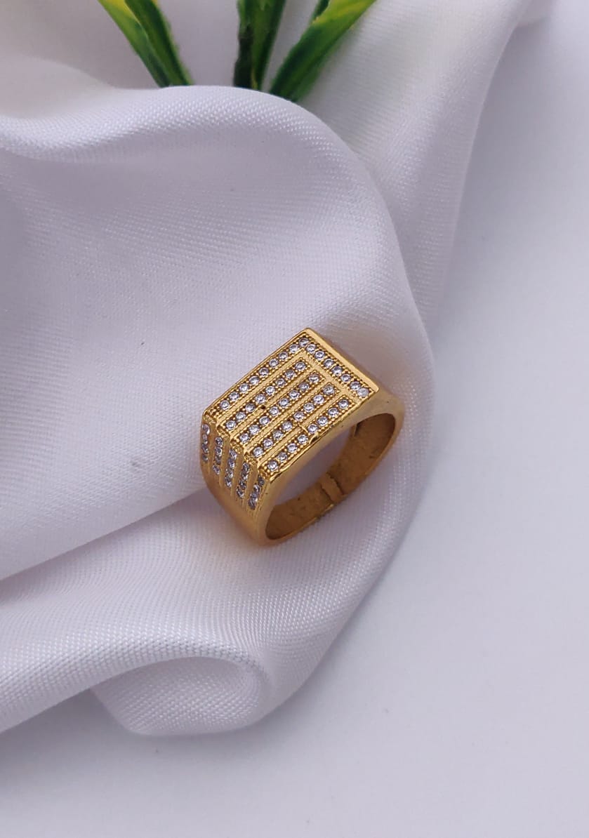 1 Gram Gold Forming Streamlined Design Superior Quality Ring-60