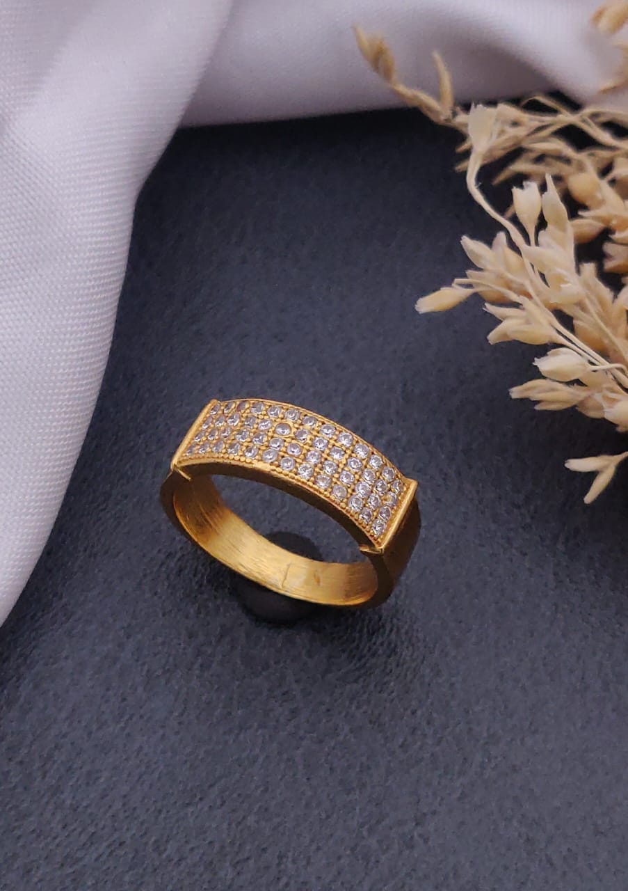 1 Gram Gold Forming Streamlined Design Superior Quality Ring-50