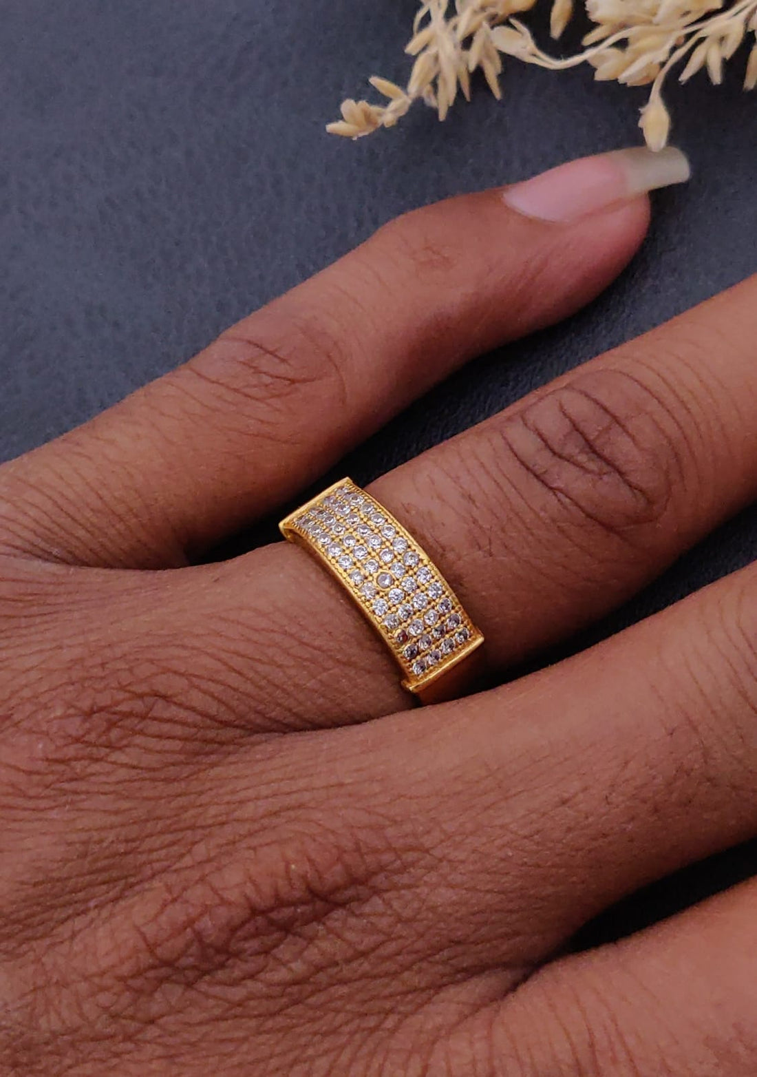 1 Gram Gold Forming Streamlined Design Superior Quality Ring-50