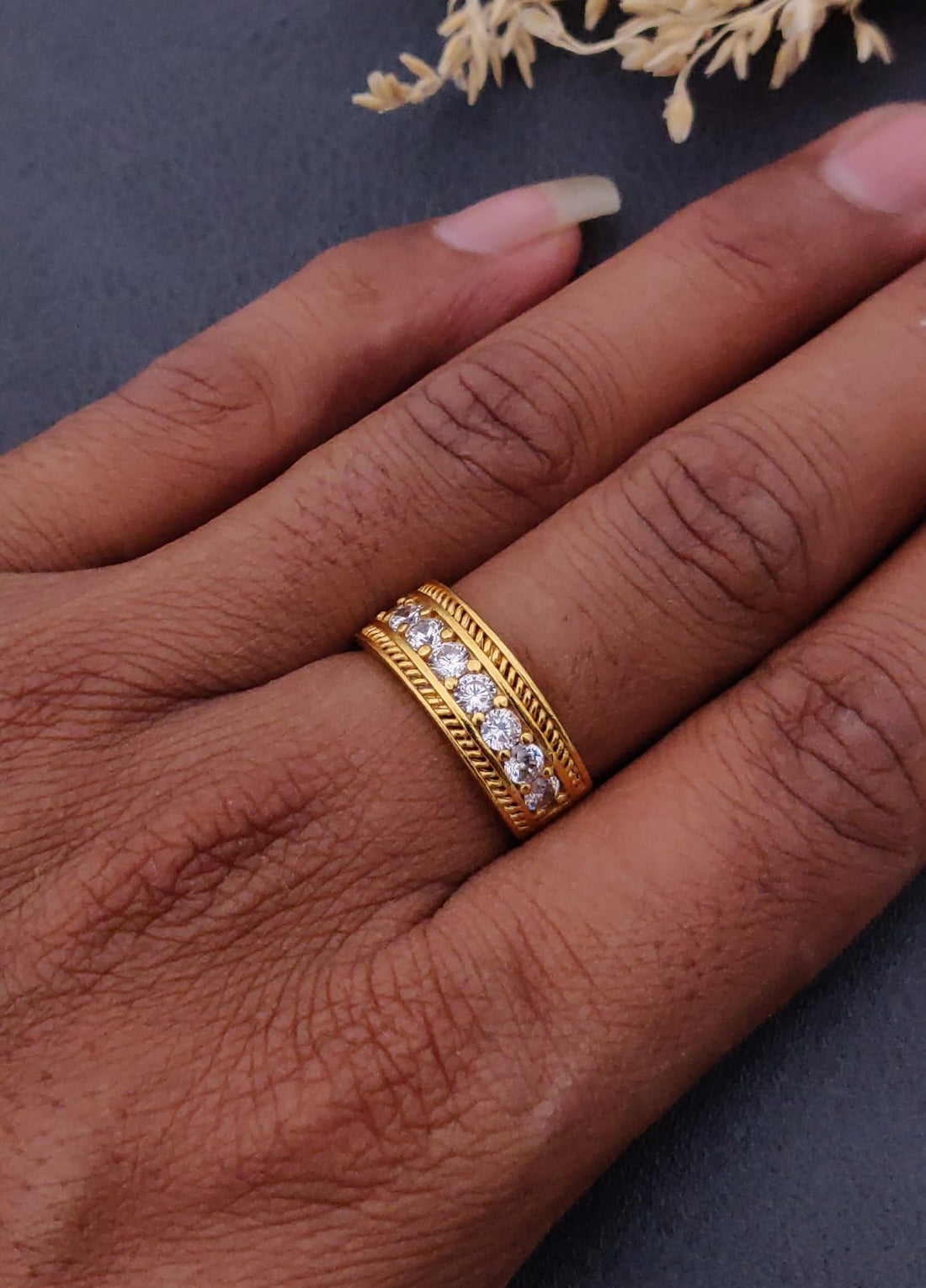 1 Gram Gold Forming Streamlined Design Superior Quality Ring-45