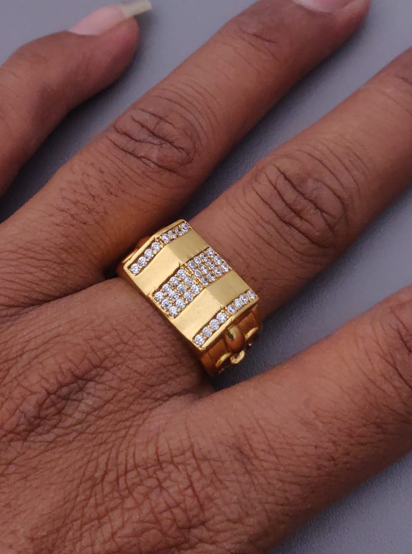 1 Gram Gold Forming Streamlined Design Superior Quality Ring-62